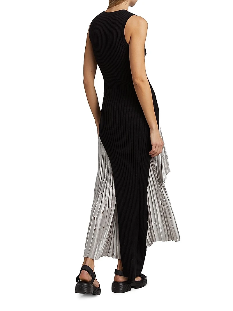 Asymmetrical Rib-knit Sweater Vest