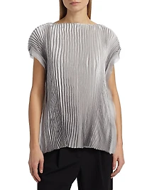 Crinkled Satin Boxy Top