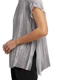 Crinkled Satin Boxy Top