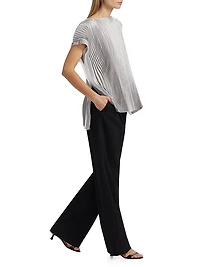 Crinkled Satin Boxy Top