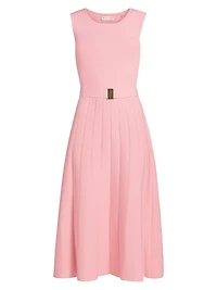 The Sumner Belted Knit Fit & Flare Midi-Sweaterdress