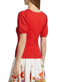 The Piper Puff-Sleeve Knit Sweater