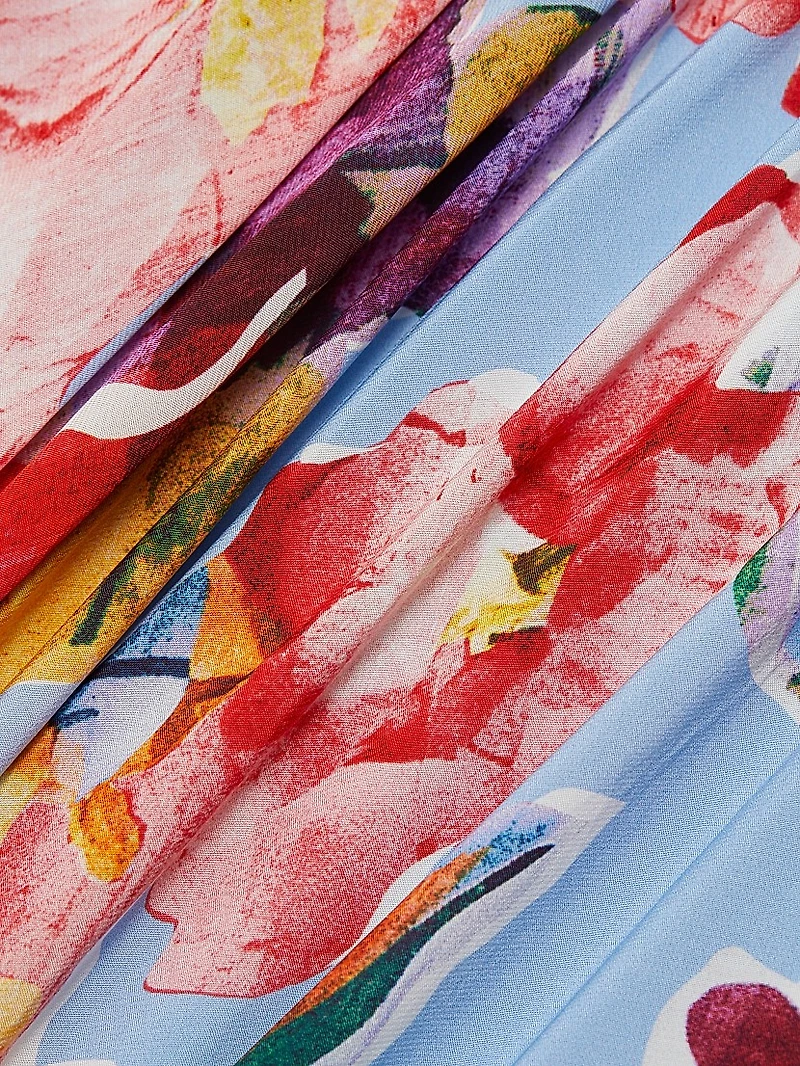 The Raquel Spring Morning Floral Midi Dress