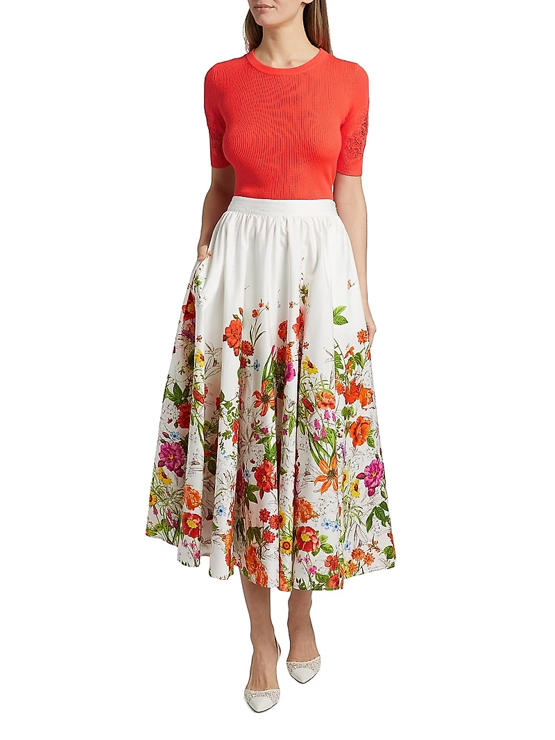 The Magnolia Lace-Trimmed Sweater