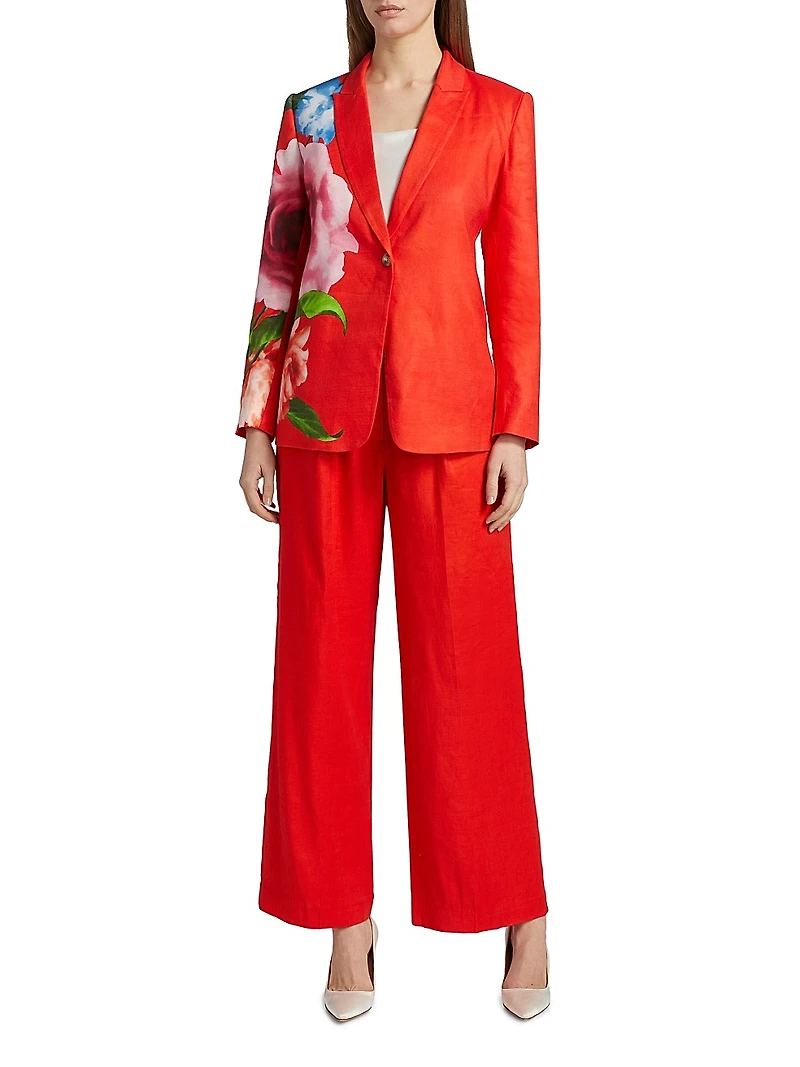 The Simone Linen-Blend Wide-Leg Pants
