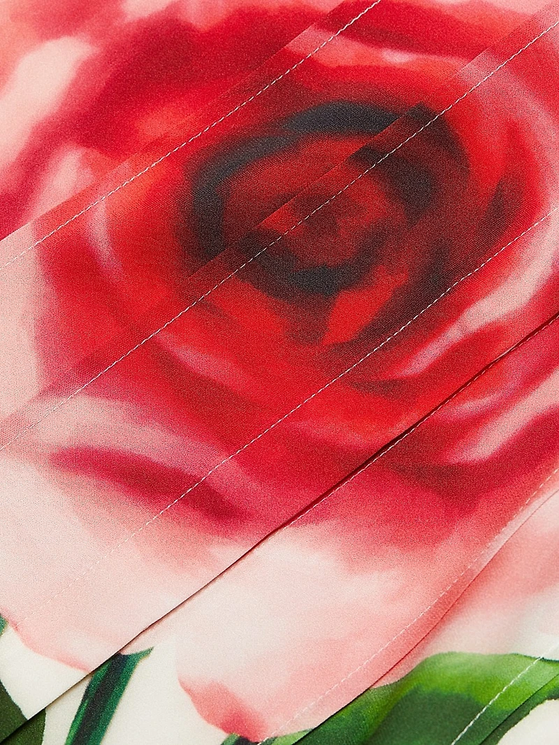 The Chloe Floral Stretch-Silk Blouse