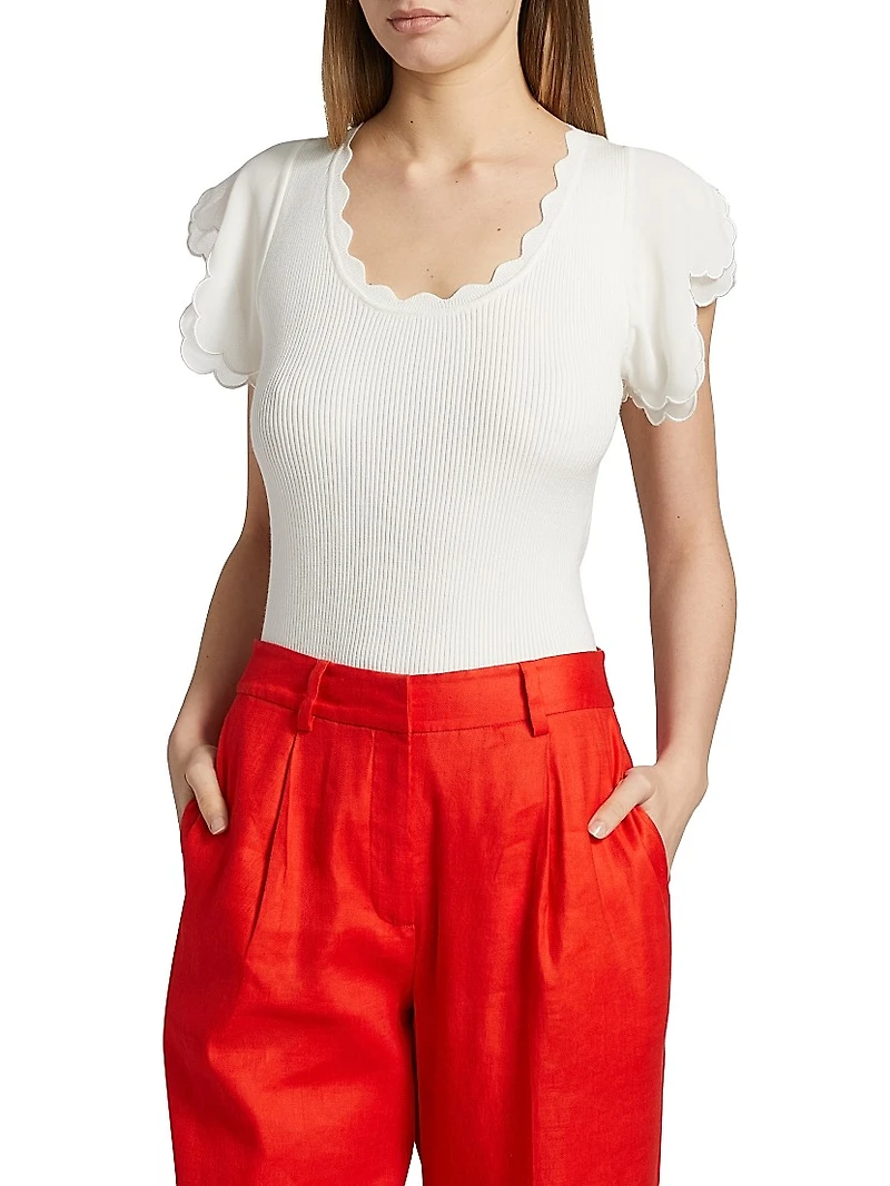 The Brittany Scalloped Sweater