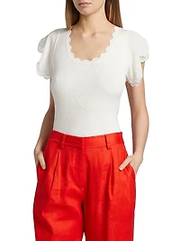 The Brittany Scalloped Sweater