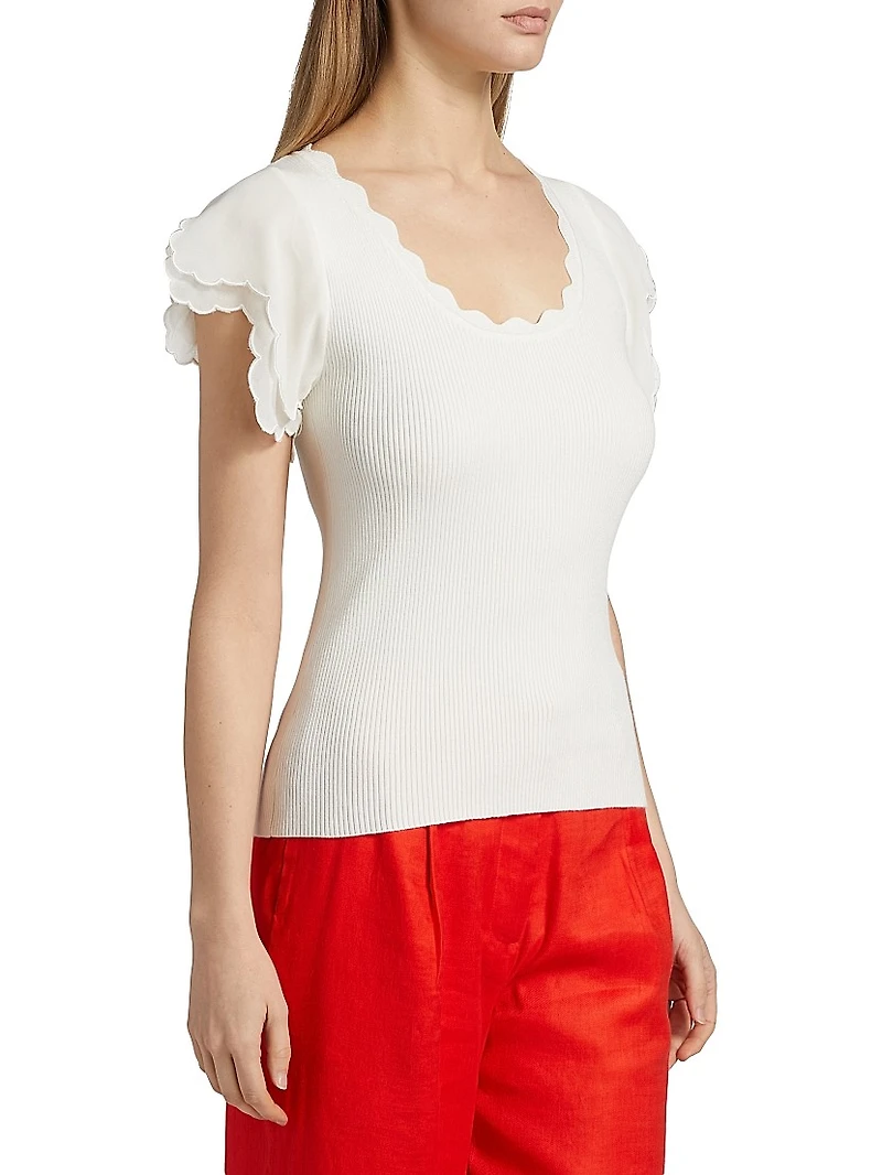 The Brittany Scalloped Sweater