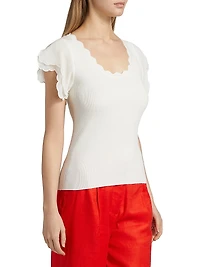 The Brittany Scalloped Sweater