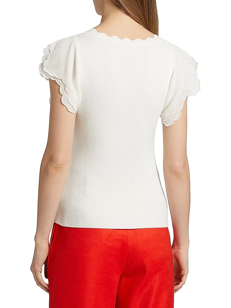 The Brittany Scalloped Sweater