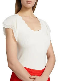 The Brittany Scalloped Sweater