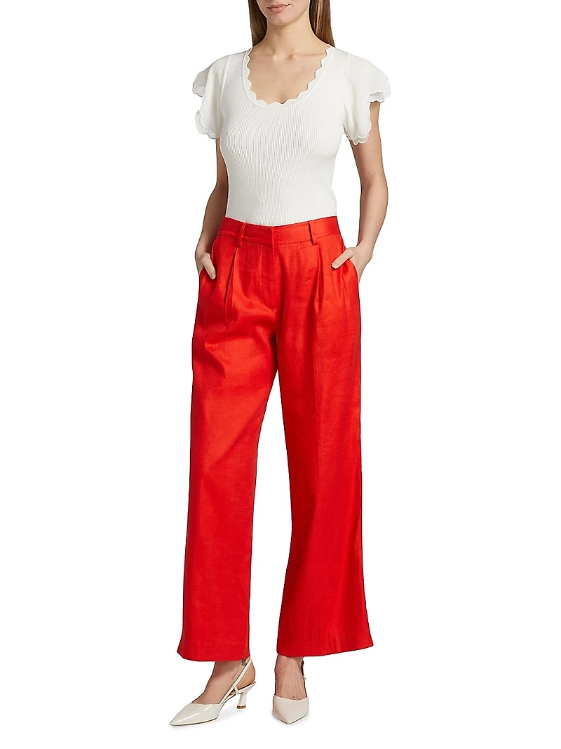 The Brittany Scalloped Sweater