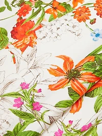 The Juliana Sky Jardin Floral Cotton Poplin Midi-Skirt