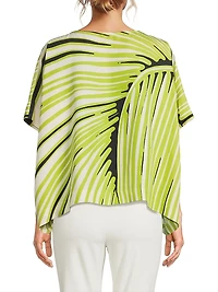 Yoshinoki Printed Cotton & Silk Caftan Top