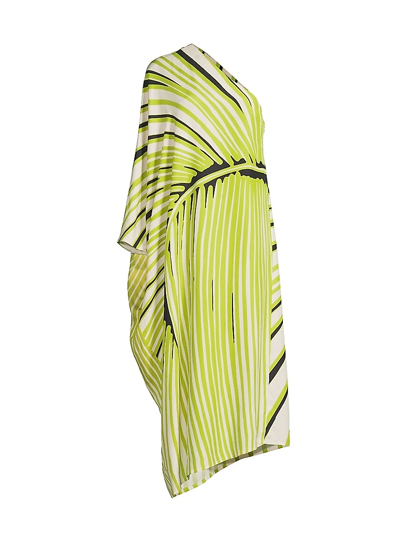 Yoshinoki Printed One-Shoulder Caftan