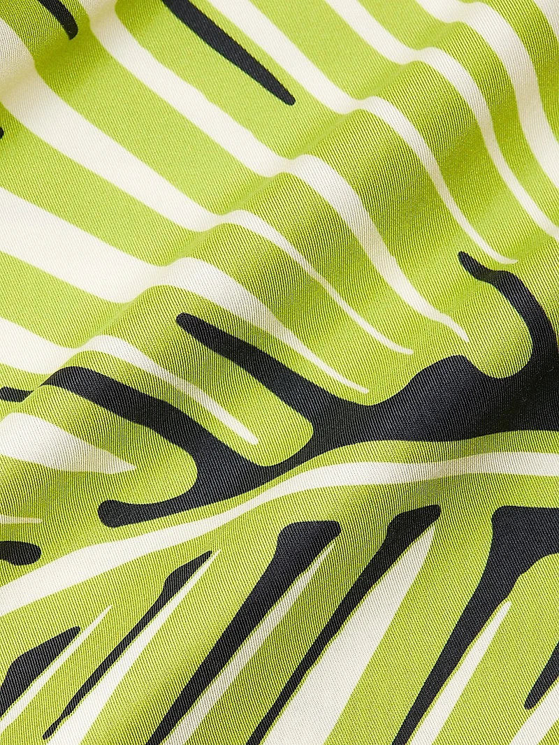 Yoshinoki Printed One-Shoulder Caftan