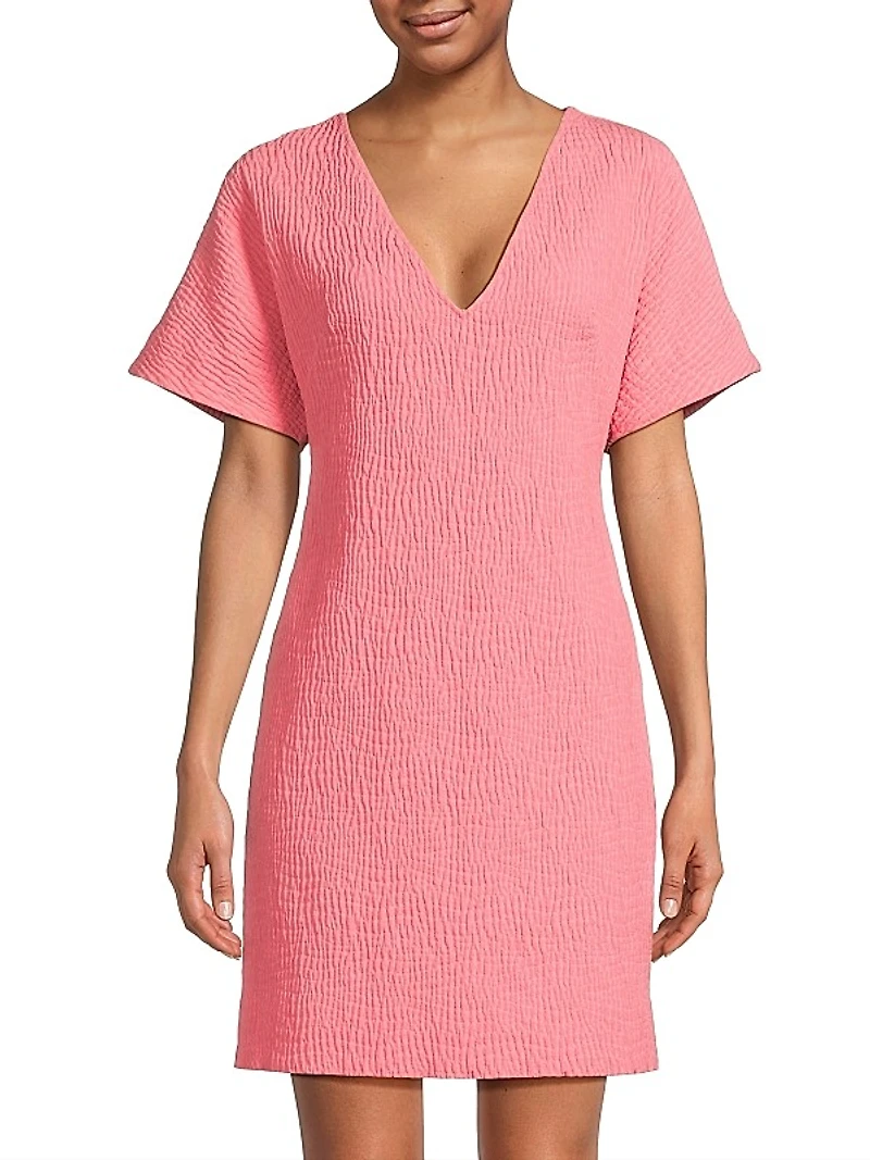 Textured Cotton Jacquard Dress