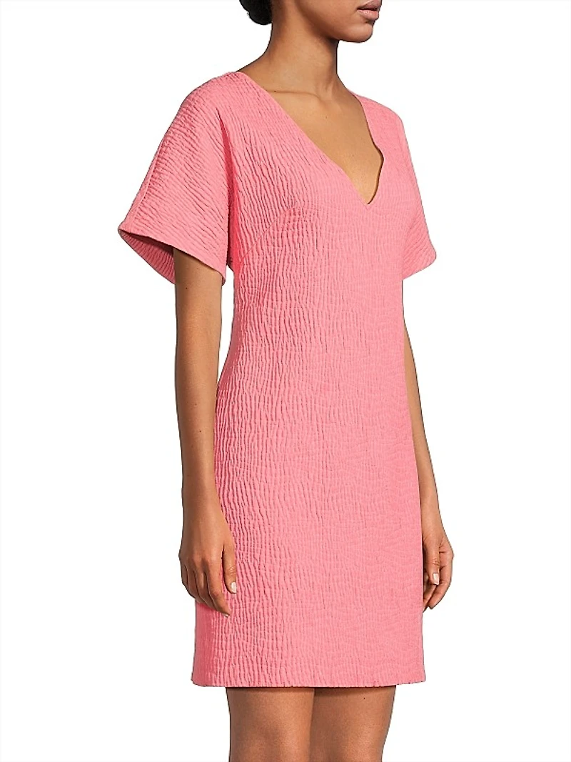 Textured Cotton Jacquard Dress
