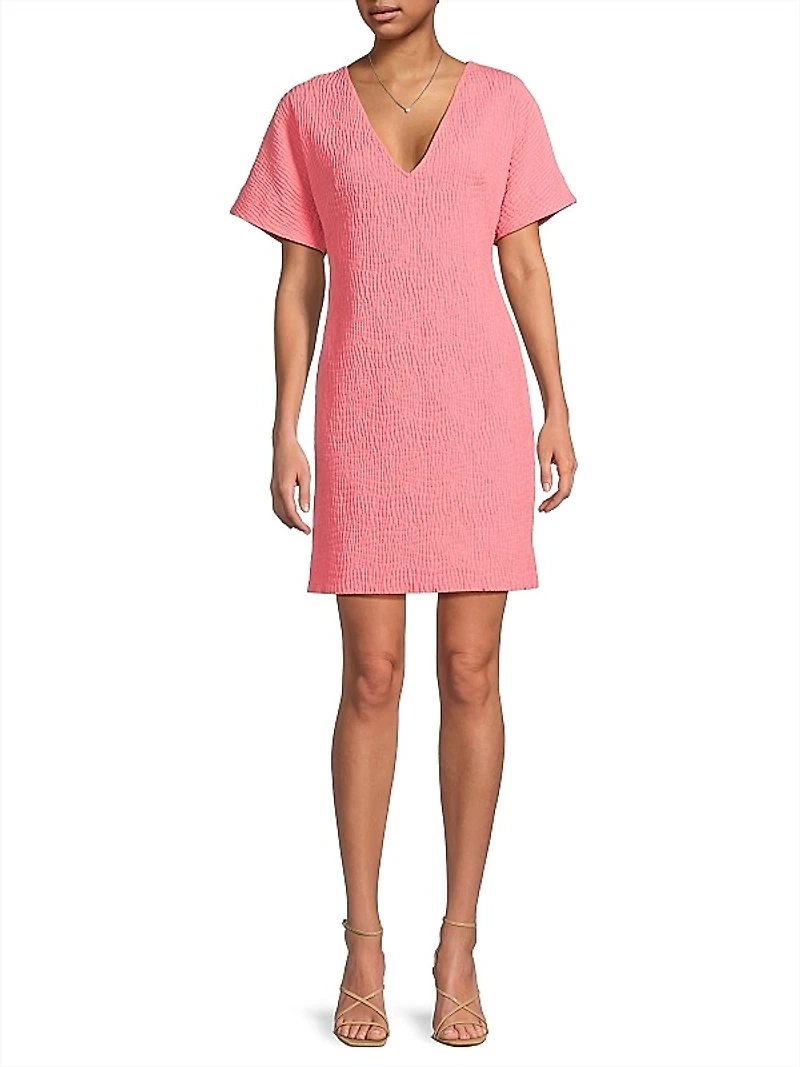 Textured Cotton Jacquard Dress