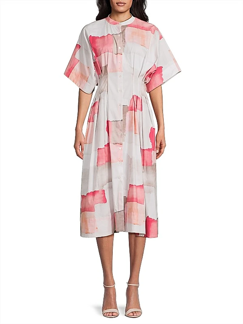 Chiyo Pleated Midi-Dress