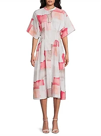 Chiyo Pleated Midi-Dress