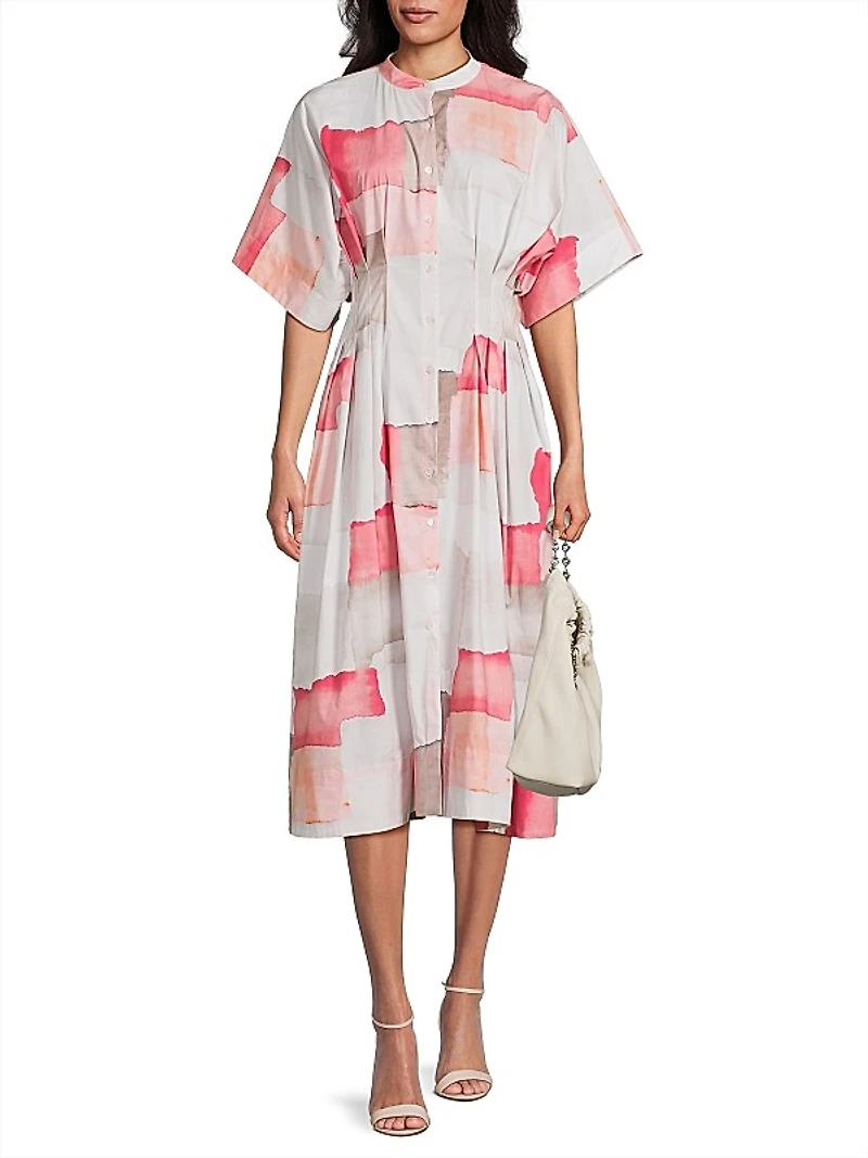 Chiyo Pleated Midi-Dress