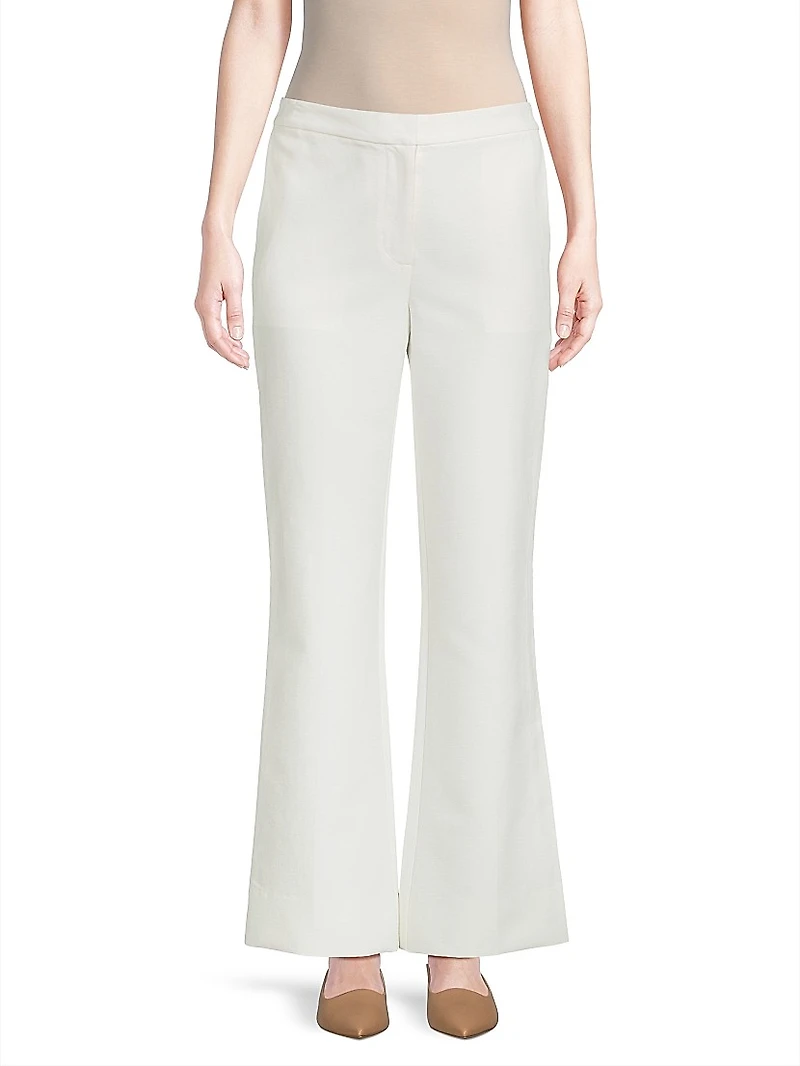 Techno Cotton Flared Trousers