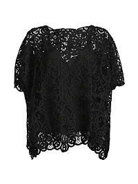 Raffia Lace Caftan Top