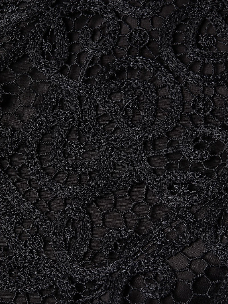 Raffia Lace Caftan Top