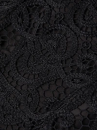 Raffia Lace Caftan Top