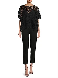 Raffia Lace Caftan Top