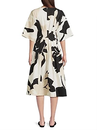 Nishi Cotton-Blend Fit-&-Flare Dress