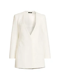 Canvas Embroidered Blazer