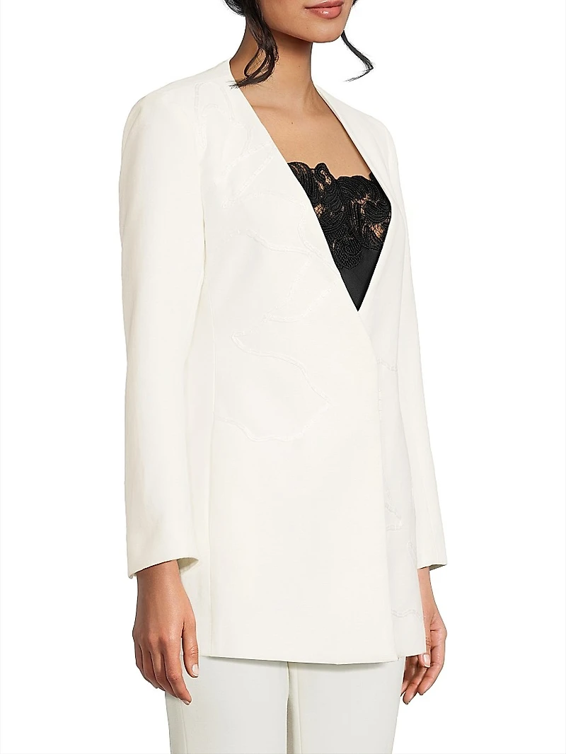 Canvas Embroidered Blazer