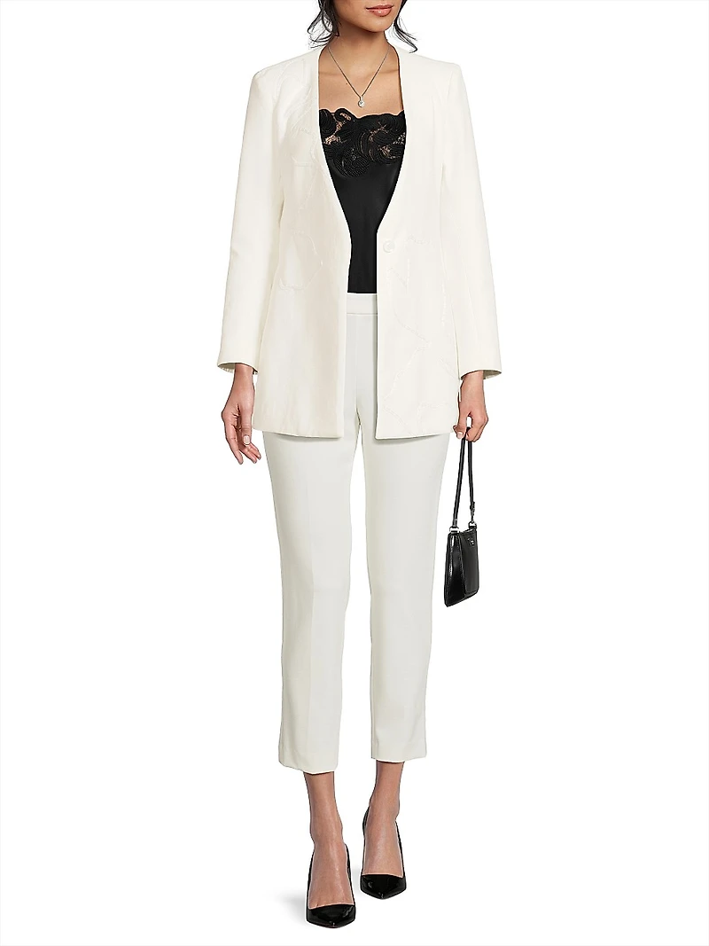 Canvas Embroidered Blazer