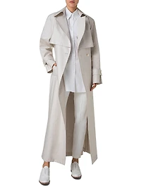 Haider Linen-Blend Trench Coat