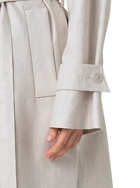 Haider Linen-Blend Trench Coat
