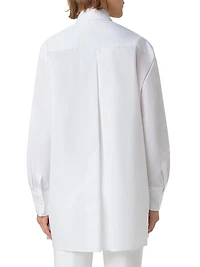 Pleated Cotton Oversize Shirt