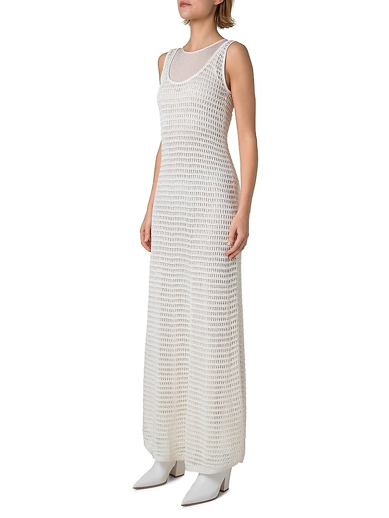 Crochet Sleeveless Maxi-Dress