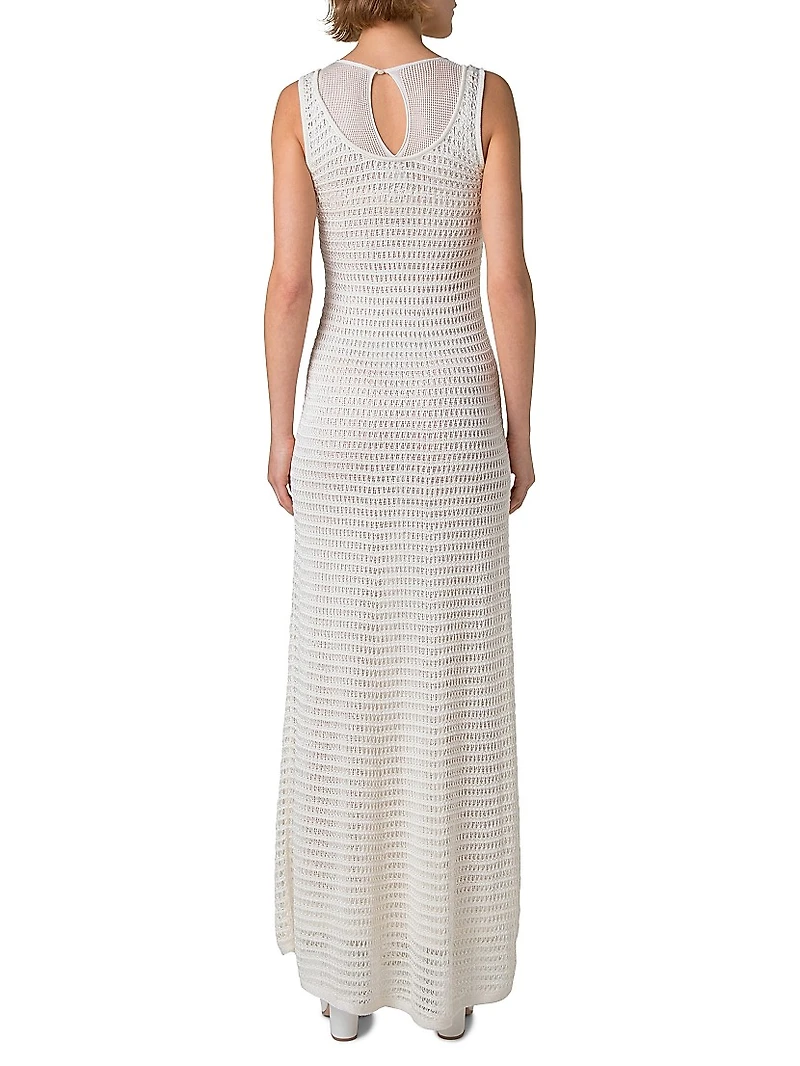 Crochet Sleeveless Maxi-Dress