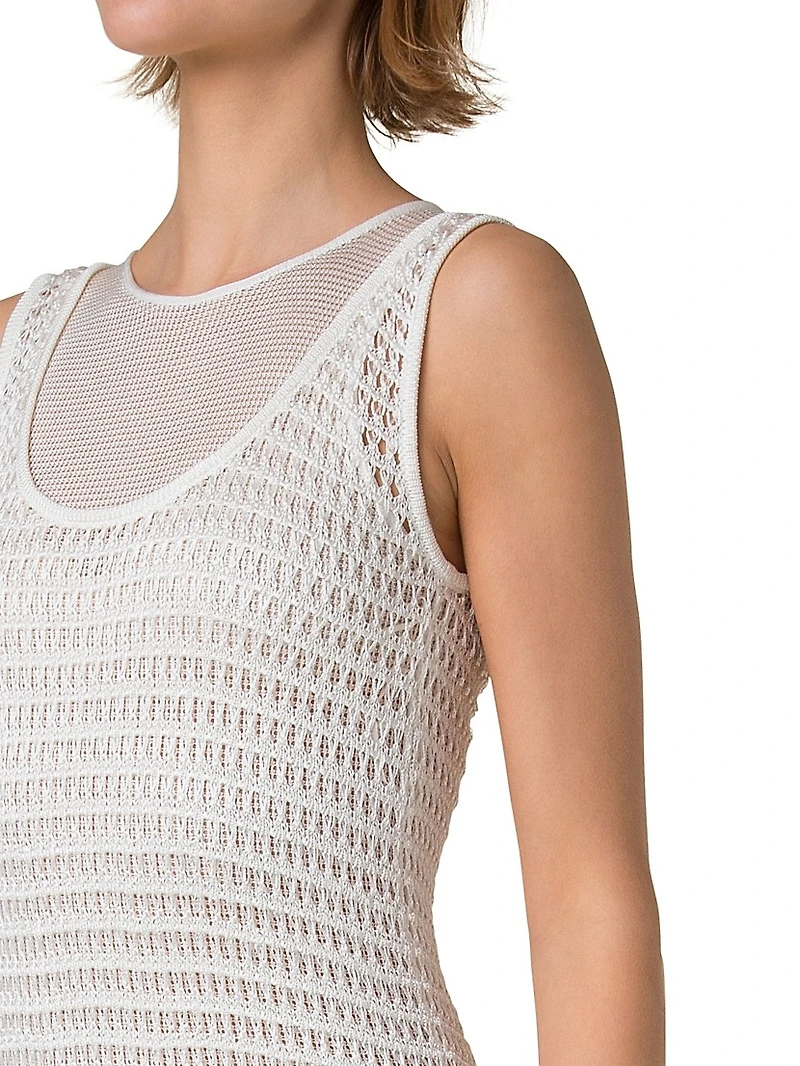 Crochet Sleeveless Maxi-Dress