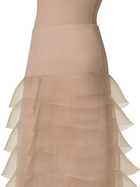 Tulle Crinoline Waves Midi-Skirt