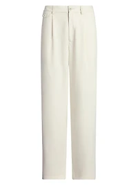 Gordon Wool Pleated Ankle Pants