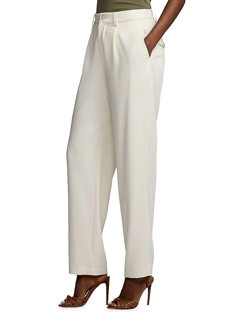 Gordon Wool Pleated Ankle Pants