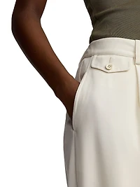 Gordon Wool Pleated Ankle Pants