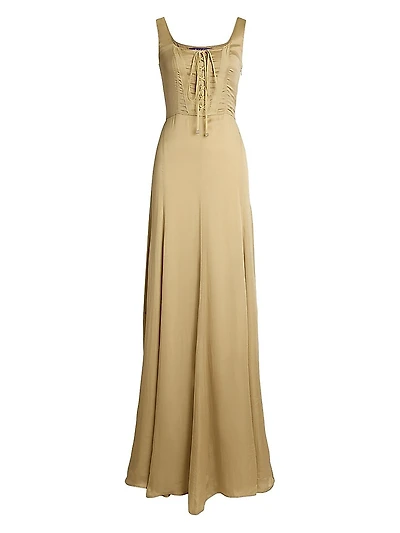 Julie Silk Charmeuse Corset Gown