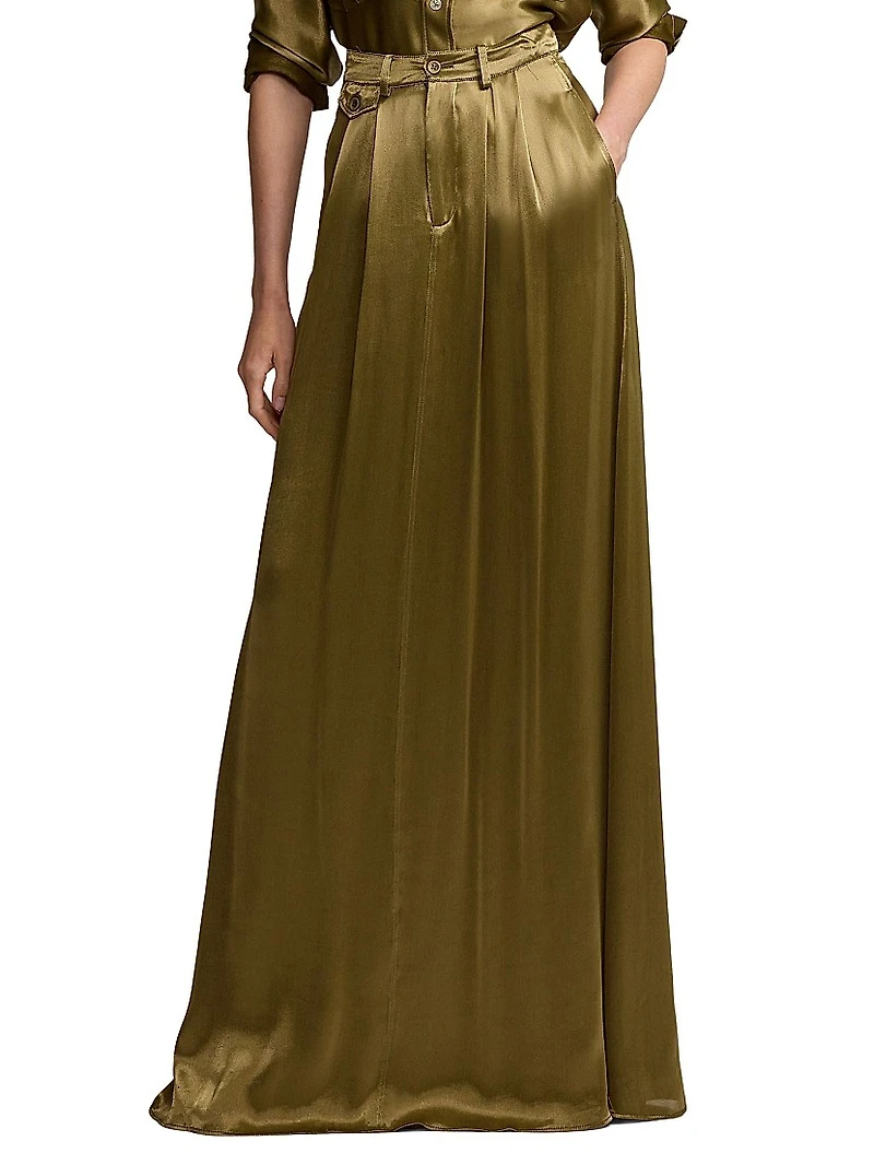Demetrius Satin Maxi Skirt