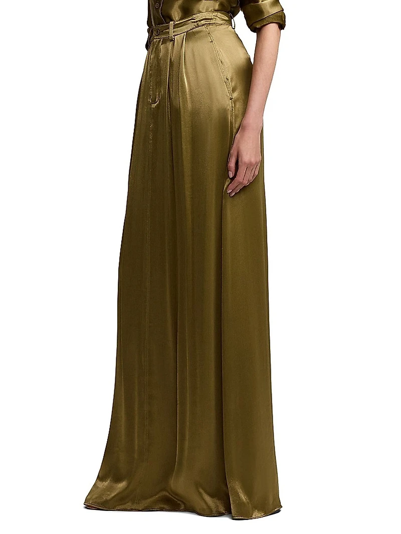 Demetrius Satin Maxi Skirt