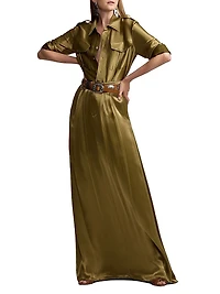 Demetrius Satin Maxi Skirt